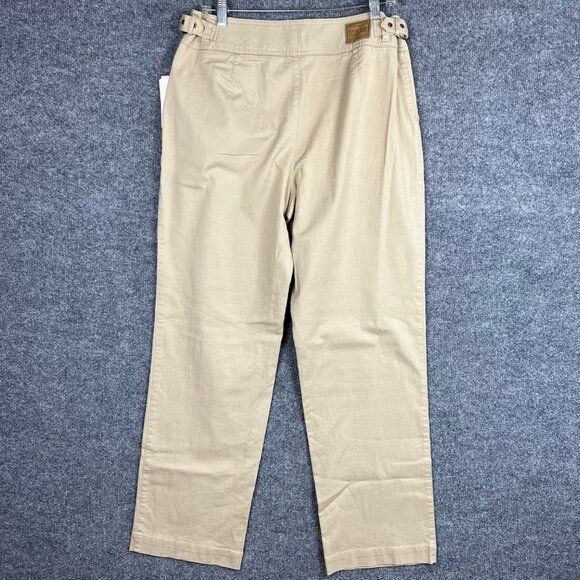 NWT Liz Claiborne Audra Classic Straight Leg Pants W/Buckle Size 12‎ - Picture 3 of 9